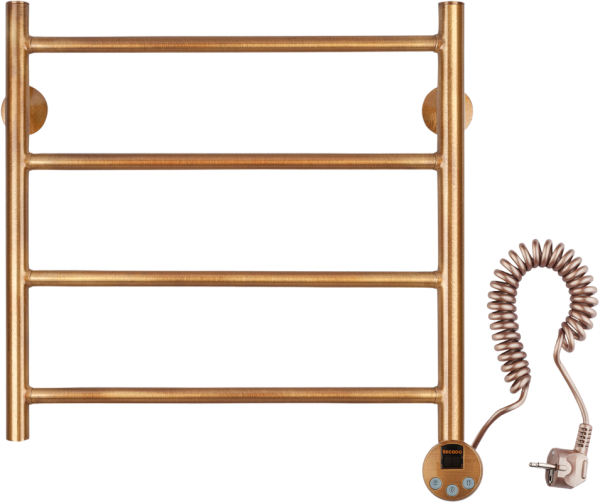Полотенцесушитель электрический Secado Триада 1 плюс 55x55 см, подключение справа, бронза, лесенка, латунь