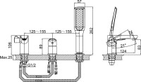 Смеситель на борт ванны D&K Rhein Marx DA1394941