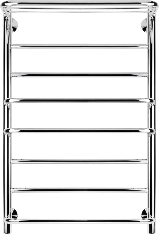 Полотенцесушитель водяной Secado Верона 2 80x55 см, глянцевый хром, лесенка, с полкой