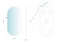 Зеркало Abber Kontur AG6303SL-1.2 120х60 см, с подсветкой