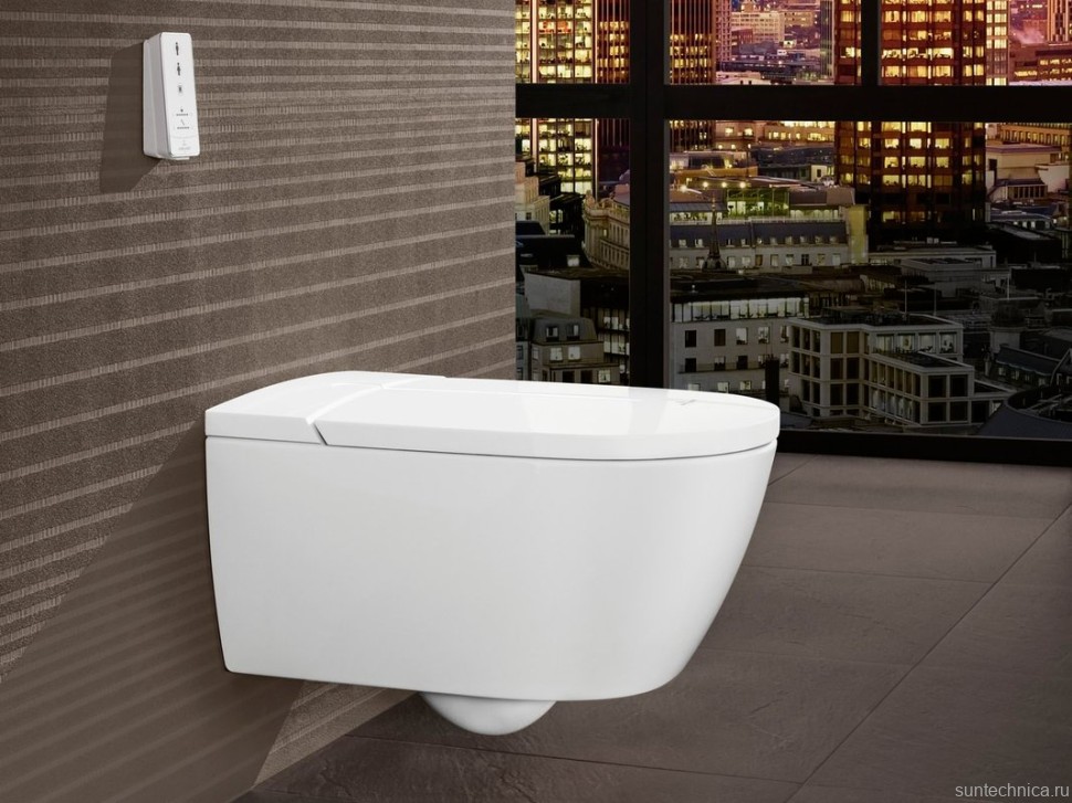 Умный унитаз подвесной Villeroy & Boch Viclean V0E100R1 альпийский белый, с функцией биде