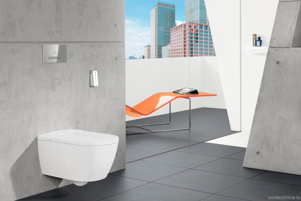 Умный унитаз подвесной Villeroy & Boch Viclean V0E100R1 альпийский белый, с функцией биде