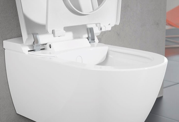 Умный унитаз подвесной Villeroy & Boch Viclean V0E100R1 альпийский белый, с функцией биде