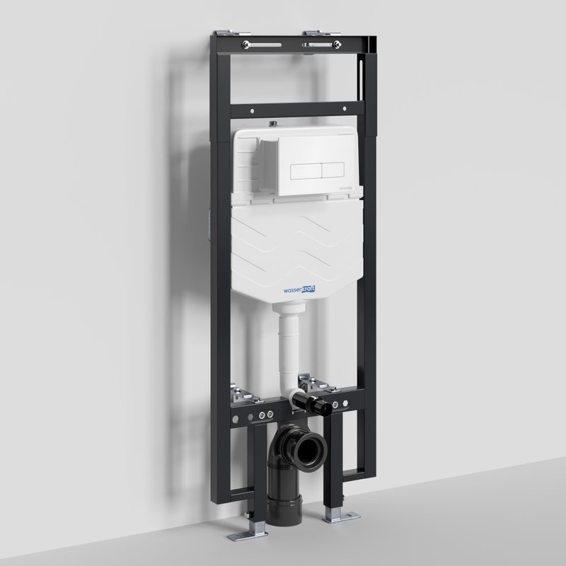 Система инсталляции для унитазов Wasserkraft Dinkel 58TLT.010.ME.WH03 с кнопкой смыва белой