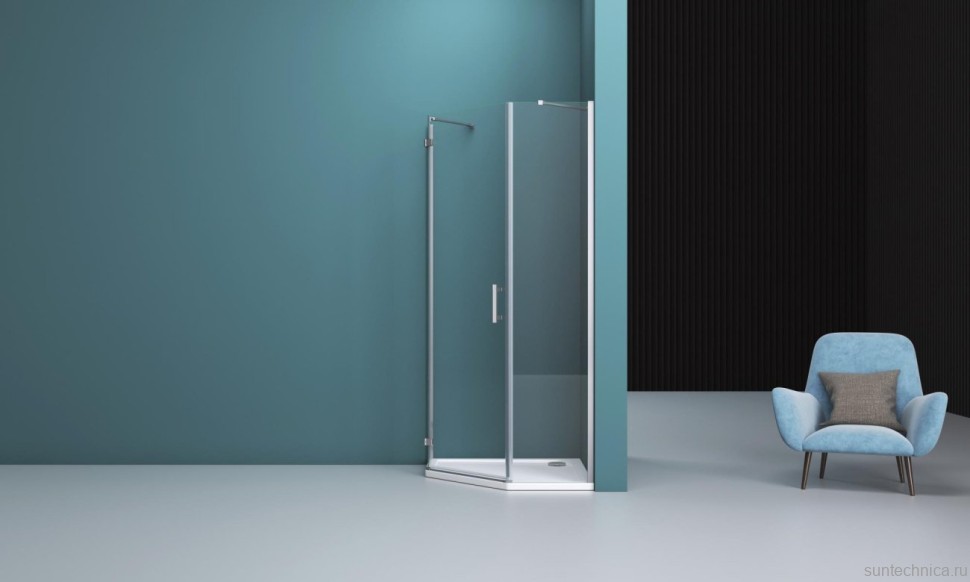 Душевой уголок BelBagno Kraft P-1-90-C-Cr L