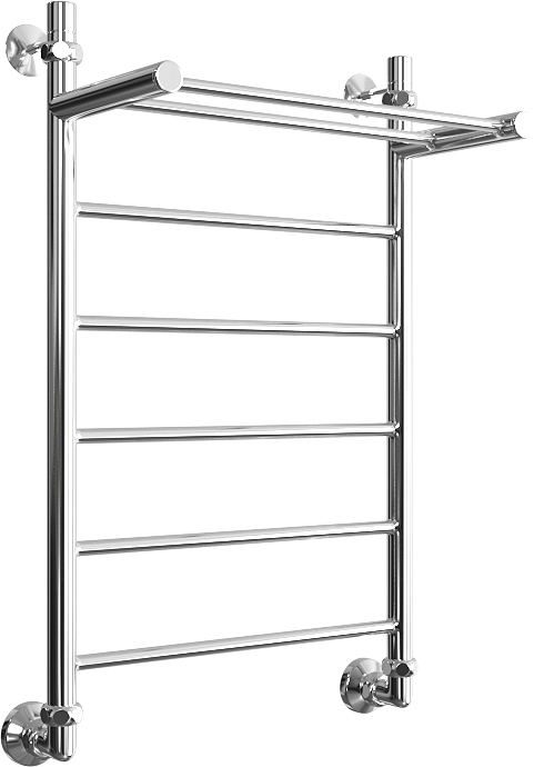 Полотенцесушитель водяной Двин FJ 80х40 К1 1"-1/2" с полкой, полированный хром