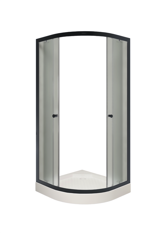 Душевой уголок Parly ZF81B 80х80 см, профиль черный, стекло матовое