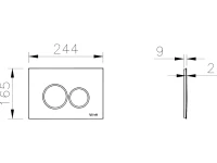 Кнопка смыва VitrA Origin 740-2480 хром