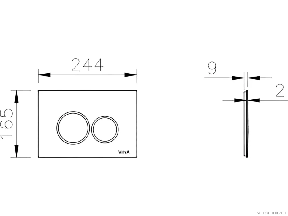 Кнопка смыва VitrA Origin 740-2480 хром