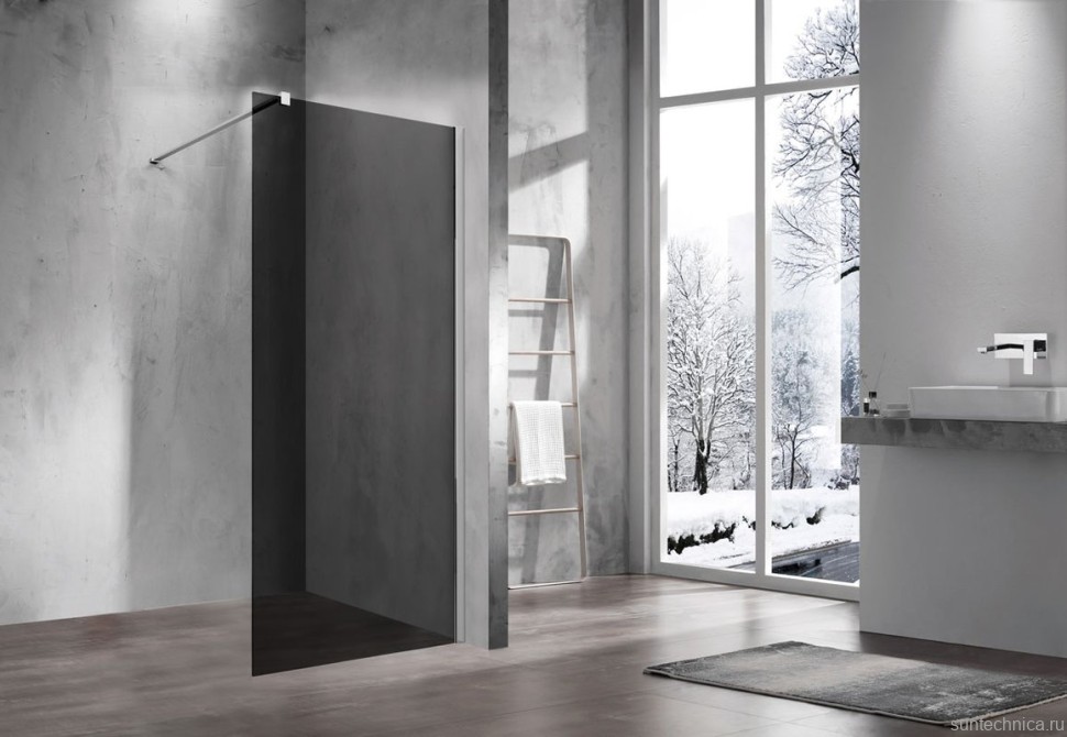 Душевая перегородка Vincea Walk-in VSW-1H900CG 90 см, профиль хром, стекло тонированное