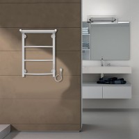 Полотенцесушитель Azario VERONA 400/600 электрический БЕЛЫЙ с полкой R 3 пер.