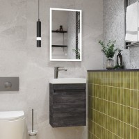 Мебель для ванной комнаты Art&Max Family-M 40 подвесная, iron stone, с дверцей