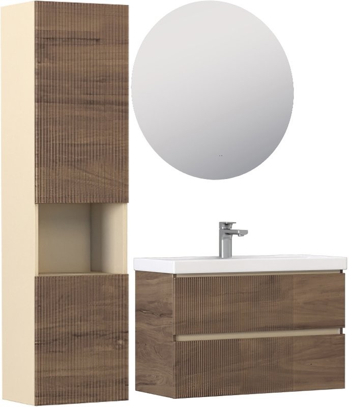 Мебель для ванной комнаты Velvex Mondi 80 акация темная