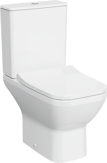 Унитаз-компакт напольный VitrA Integra Square Open-Back 9833B003-7205 с микролифтом