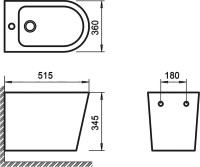 Биде подвесное BelBagno Flay-r BB053BH
