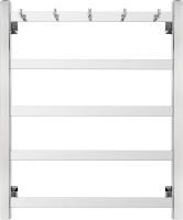 Полотенцесушитель электрический Secado Корсико 1 К R 65x55 см, подключение справа, хром, лесенка