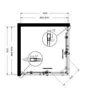 Душевой уголок BelBagno Marino -A-2-90-C-CR профиль хром