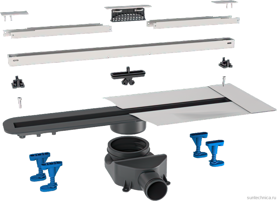 Душевой трап (лоток) Pestan Confluo Slim Line 650 с решеткой