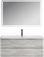 Мебель для ванной комнаты BelBagno Albano 120 подвесная, rovere vintage bianco, белая глянцевая раковина
