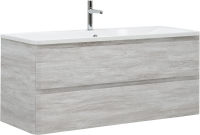 Мебель для ванной комнаты BelBagno Albano 120 подвесная, rovere vintage bianco, белая глянцевая раковина