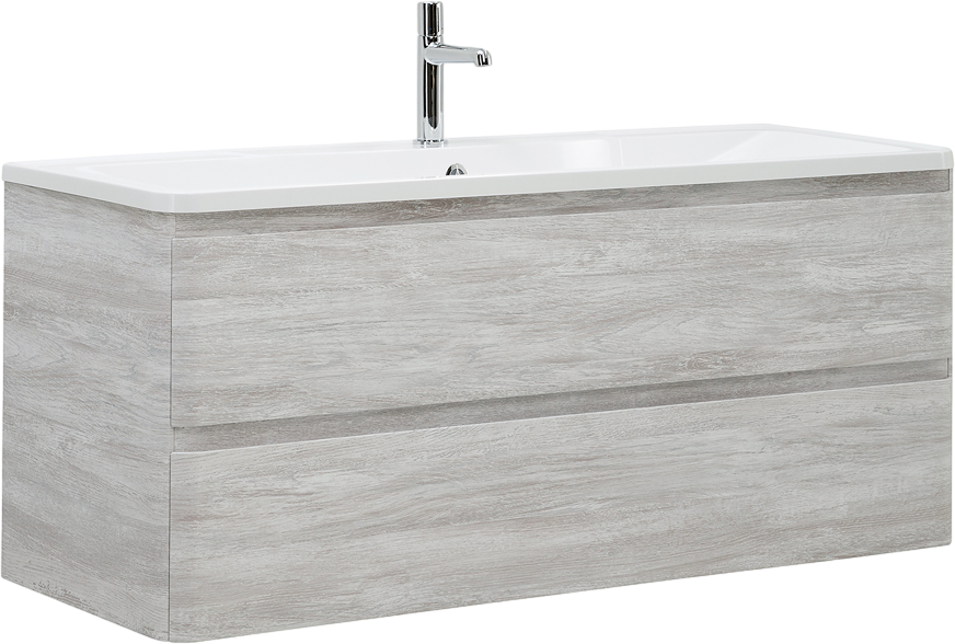 Мебель для ванной комнаты BelBagno Albano 120 подвесная, rovere vintage bianco, белая глянцевая раковина