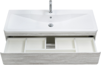 Мебель для ванной комнаты BelBagno Albano 120 подвесная, rovere vintage bianco, белая глянцевая раковина
