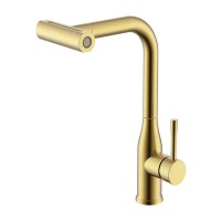 Смеситель для кухни с мультифункциональным изливом Splenka S206.49.03, золотой сатин