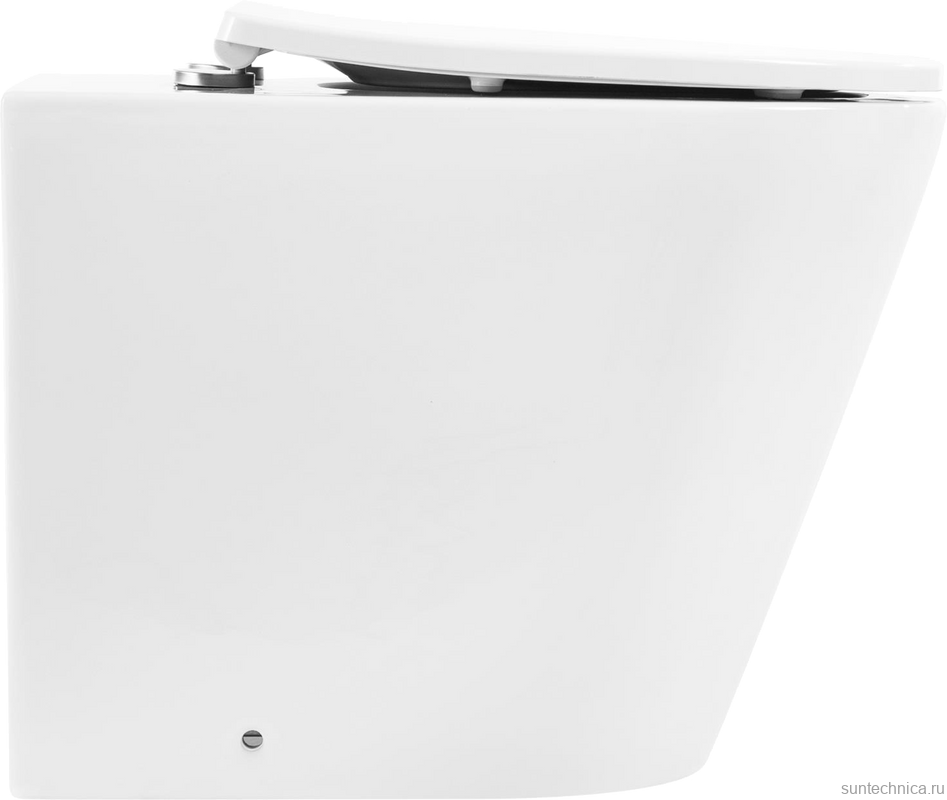 Унитаз приставной напольный BelBagno Flay-r BB1003CBR безободковый, крышка BB2031SC с микролифтом