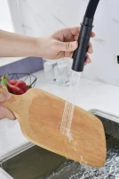 Смеситель для кухни Paulmark Halt Ha214021-AN с гибким изливом, антрацит