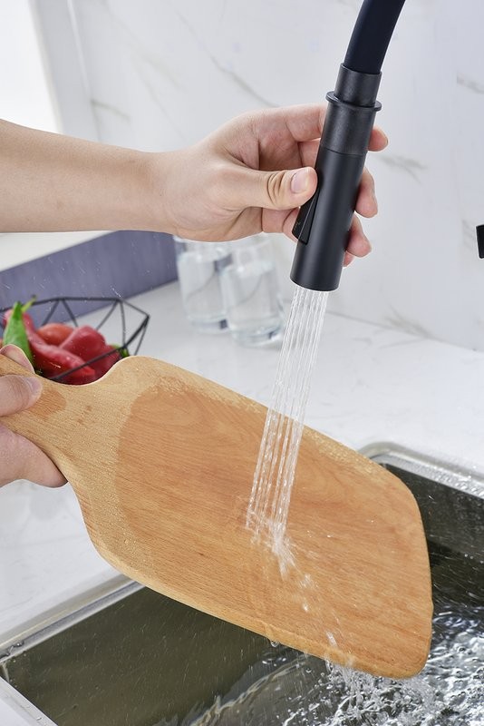 Смеситель для кухни Paulmark Halt Ha214021-AN с гибким изливом, антрацит