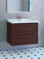 Тумба с раковиной Caprigo Wales Смальти 80 шоколад