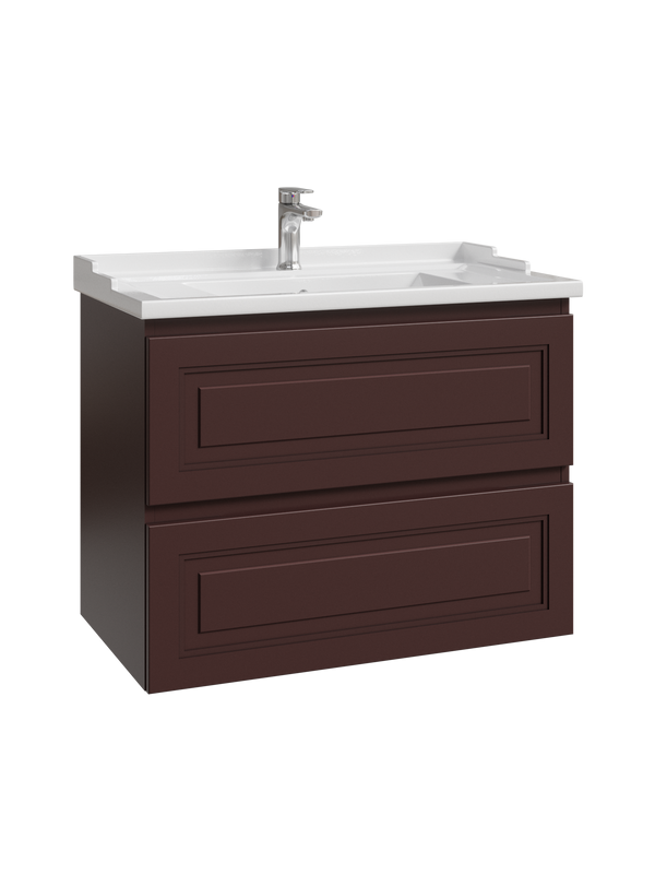 Тумба с раковиной Caprigo Wales Смальти 80 шоколад