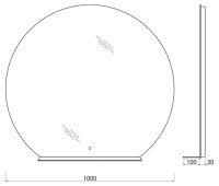 Мебель для ванной комнаты Cezares Cadro 100, 2-х ярусная, подвесная, белые полки, со столешницей и раковиной BB1348