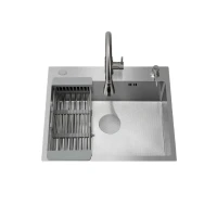 Мойка кухонная Ceruttispa 11255 nano embos, матовый хром