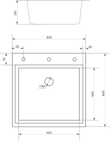 Мойка кухонная Ceruttispa 11255 nano embos, матовый хром