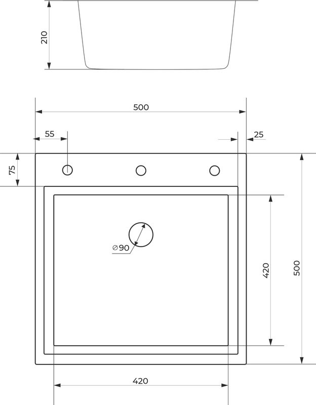 Мойка кухонная Ceruttispa 11255 nano embos, матовый хром