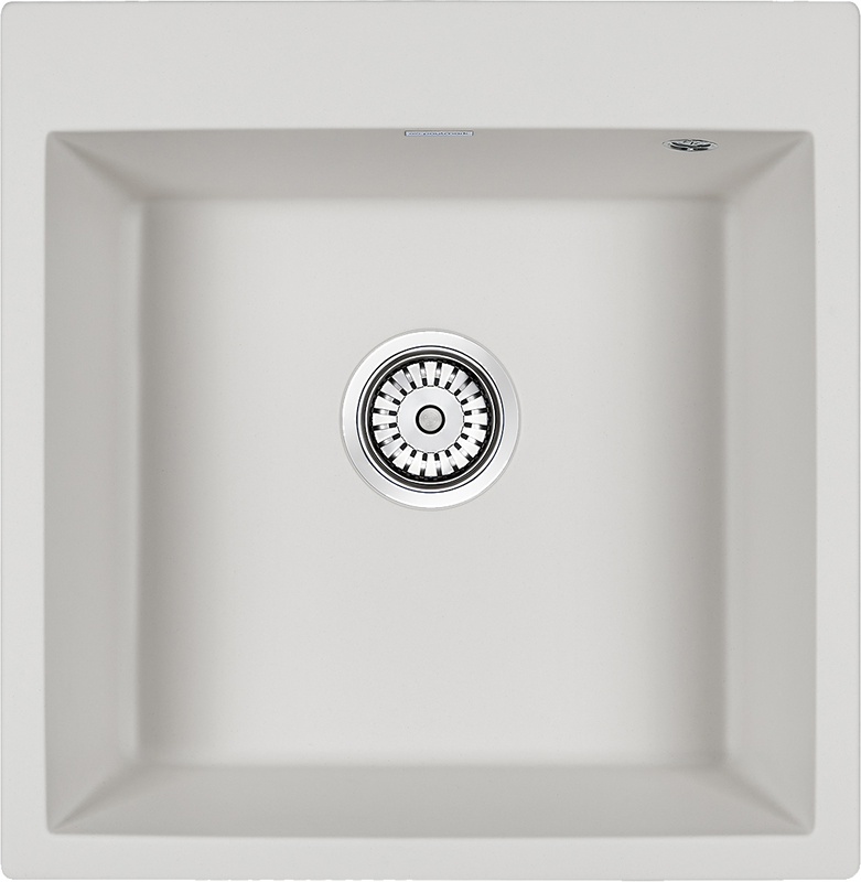 Комплект Мойка Paulmark Kante 50 PM105152-WH белый + Смеситель РМС PL5 PL5-017F белый