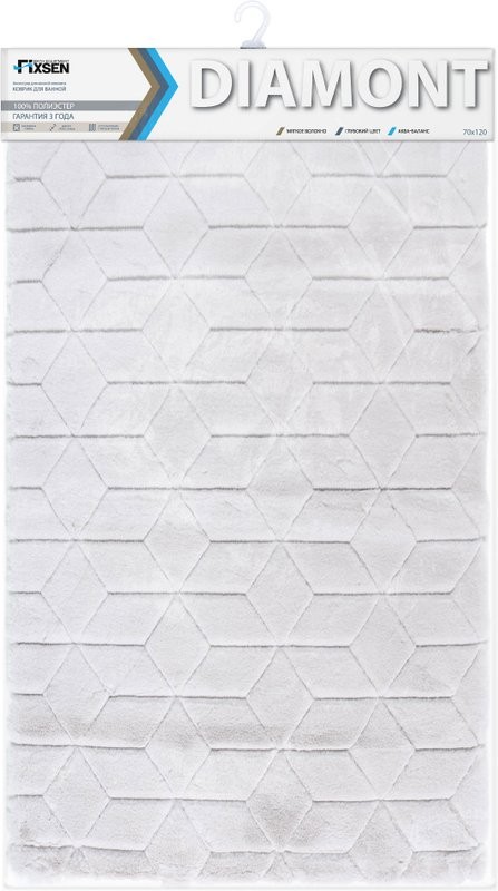 Коврик Fixsen Diamont FX-9050K 120x70, серый