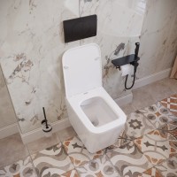 Унитаз подвесной STWORKI Молде S23401WH безободковый, с микролифтом, глянцевый белый