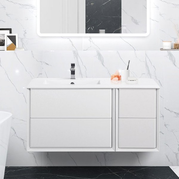 Тумба с раковиной Cezares Bellagio 106 L bianco opaco