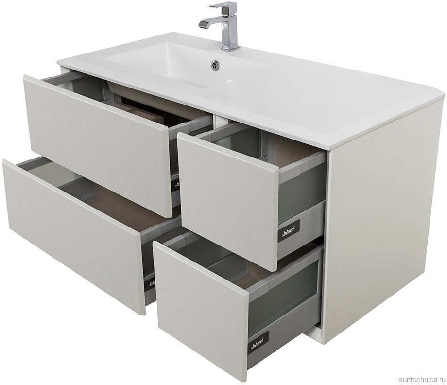 Тумба с раковиной Cezares Bellagio 106 L bianco opaco