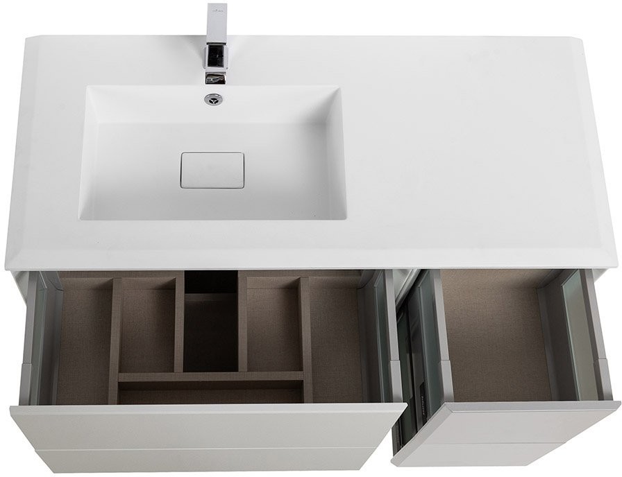 Тумба с раковиной Cezares Bellagio 106 L bianco opaco