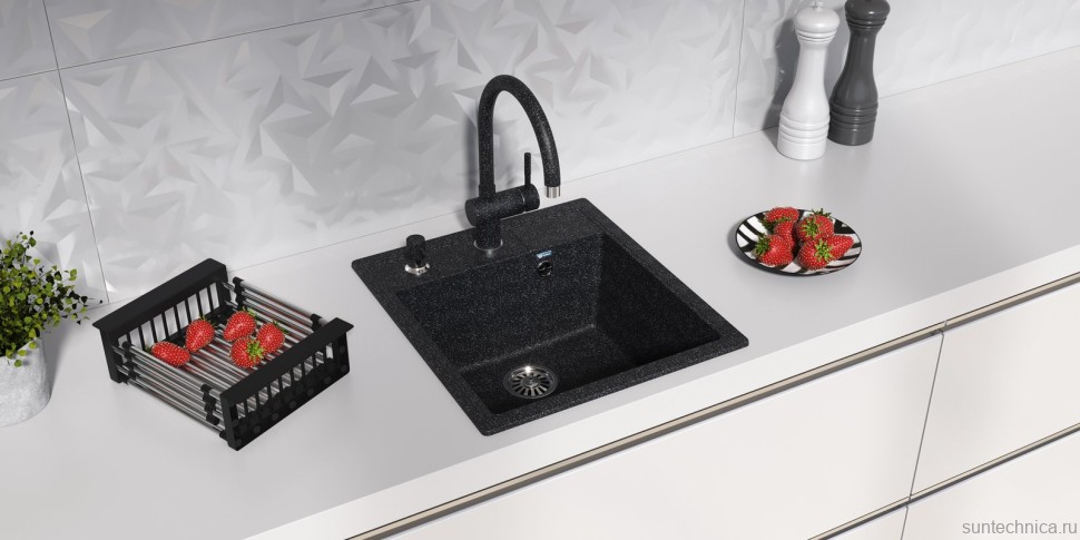 Мойка кухонная Ulgran U-406 -308 черная