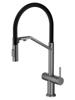 Смеситель для кухни Agger Elegant A3241455 с гибким изливом, оружейная сталь матовая