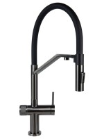 Смеситель для кухни Agger Elegant A3241455 с гибким изливом, оружейная сталь матовая