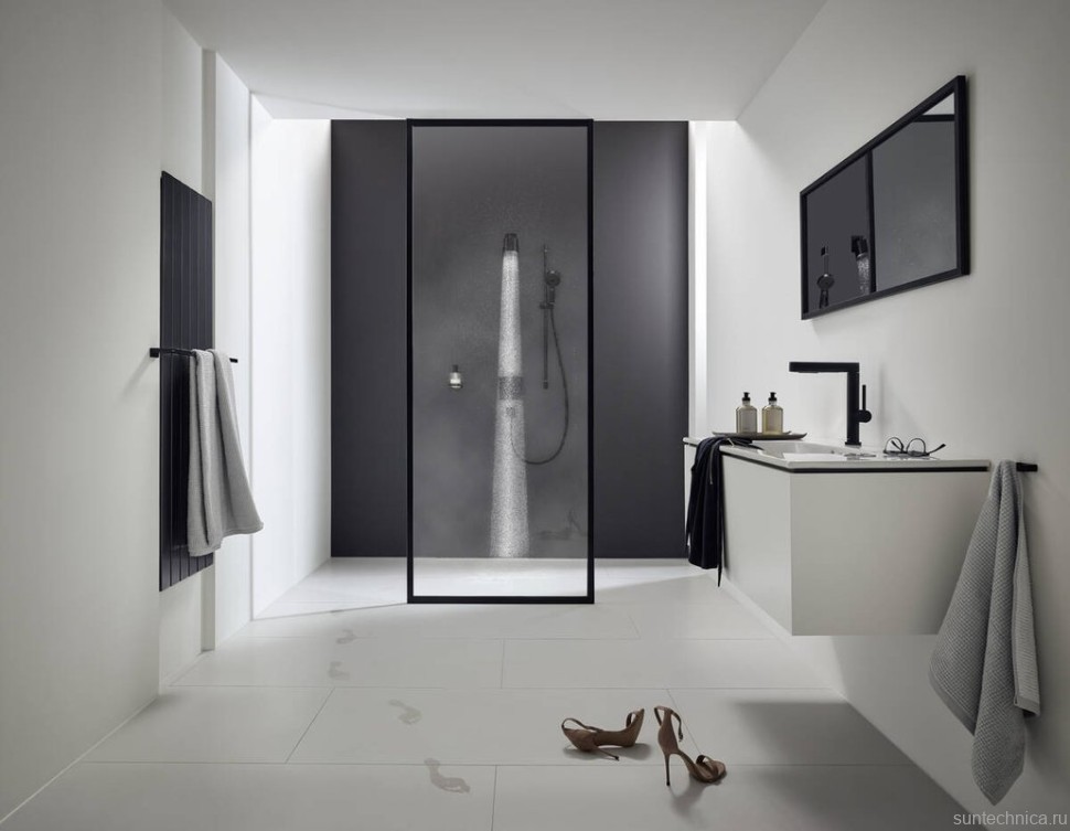 Смеситель для раковины Hansgrohe Finoris 230 76063670 матовый черный