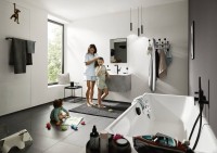 Смеситель для раковины Hansgrohe Finoris 230 76063670 матовый черный