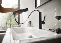 Смеситель для раковины Hansgrohe Finoris 230 76063670 матовый черный