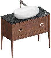 Тумба с раковиной KERAMA MARAZZI Plaza Classic Neo 100 напольная, орех, с раковиной Plaza PLR.wb.60