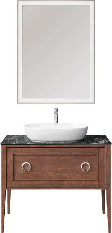 Тумба с раковиной KERAMA MARAZZI Plaza Classic Neo 100 напольная, орех, с раковиной Plaza PLR.wb.60